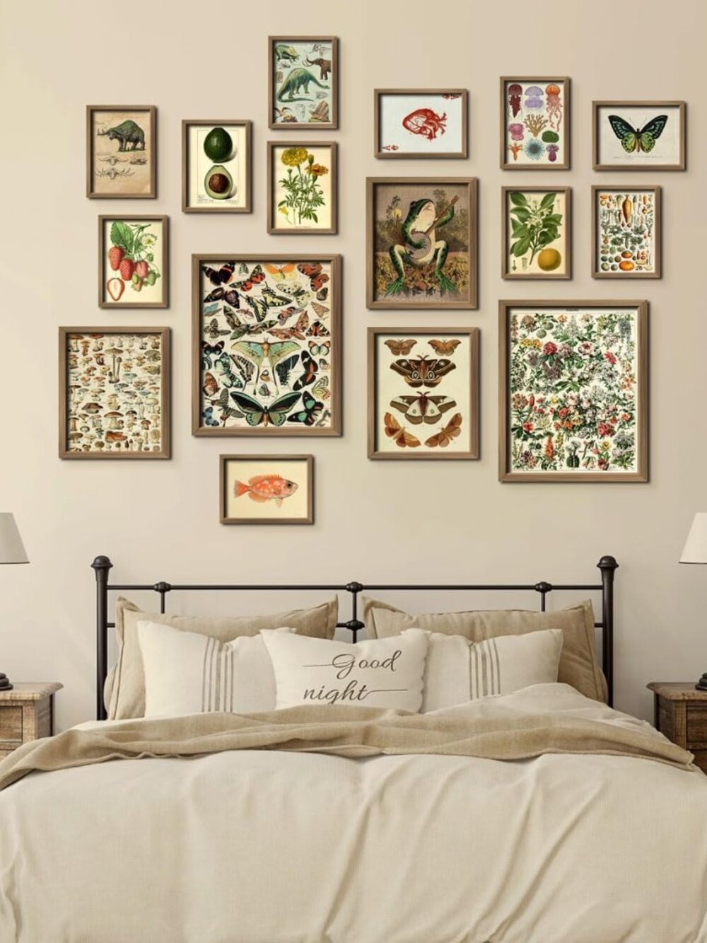 16 PCS Framed Vintage Wall Art Decor, Botanical Cottagecore Wall Prints for Bedr - Picture 7 of 7